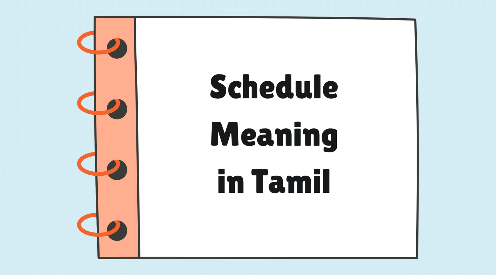 Schedule Meaning