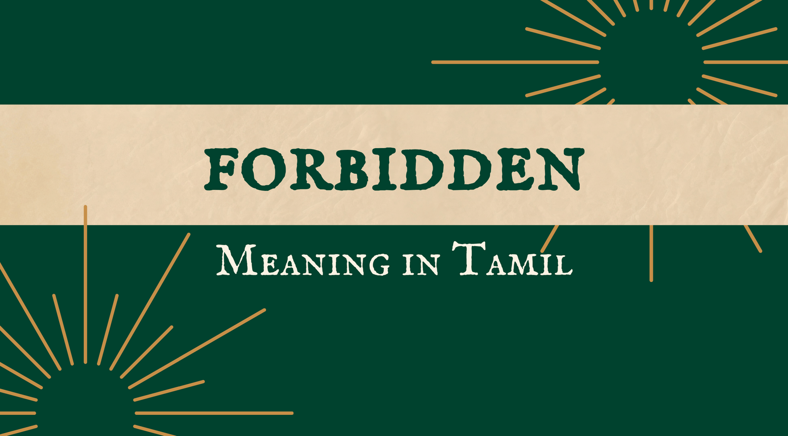 Forbidden Meaning